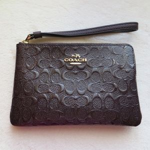 💥EUC Coach Wristlet Brown w/ Holographic Sparkles